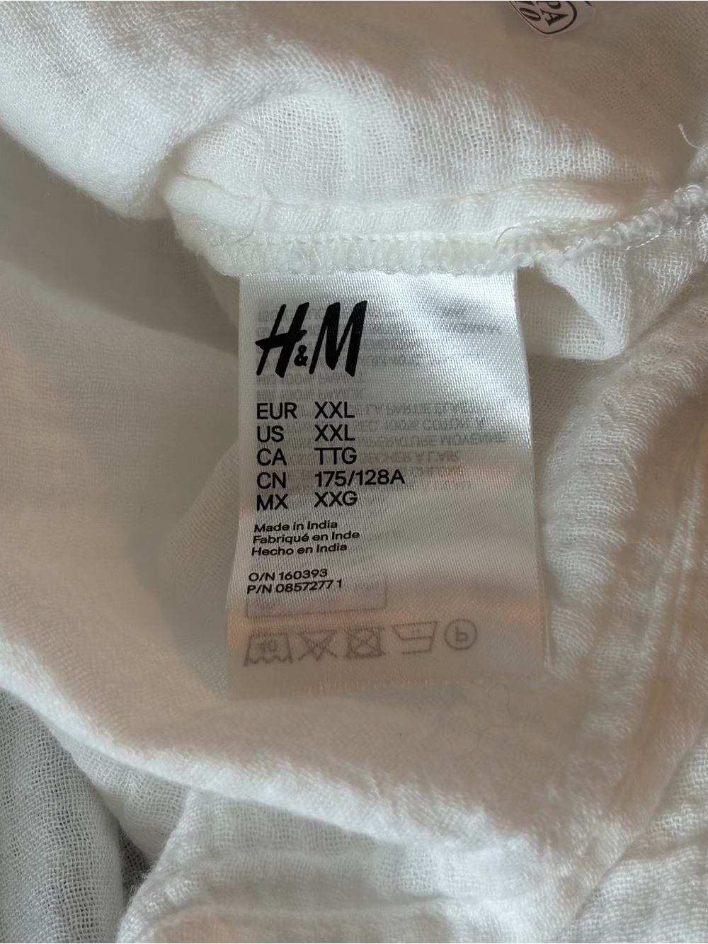 NWT! H&M White Maxi Peasant Dress with Tie Neck - Picture 13 of 14